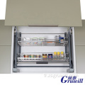 Organisateur de rangement en acier inoxydable d'armoire de cuisine